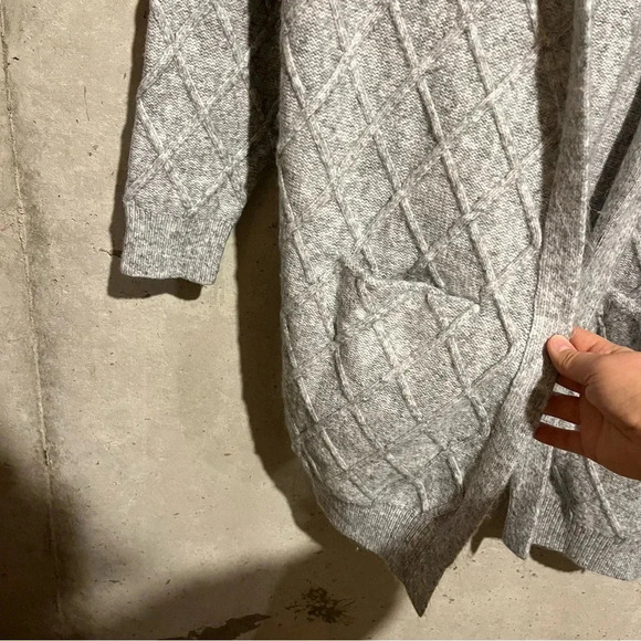 Primark Chunky Knitted Cardigan Grey Pockets Women’s Size XL - Picture 2 of 9